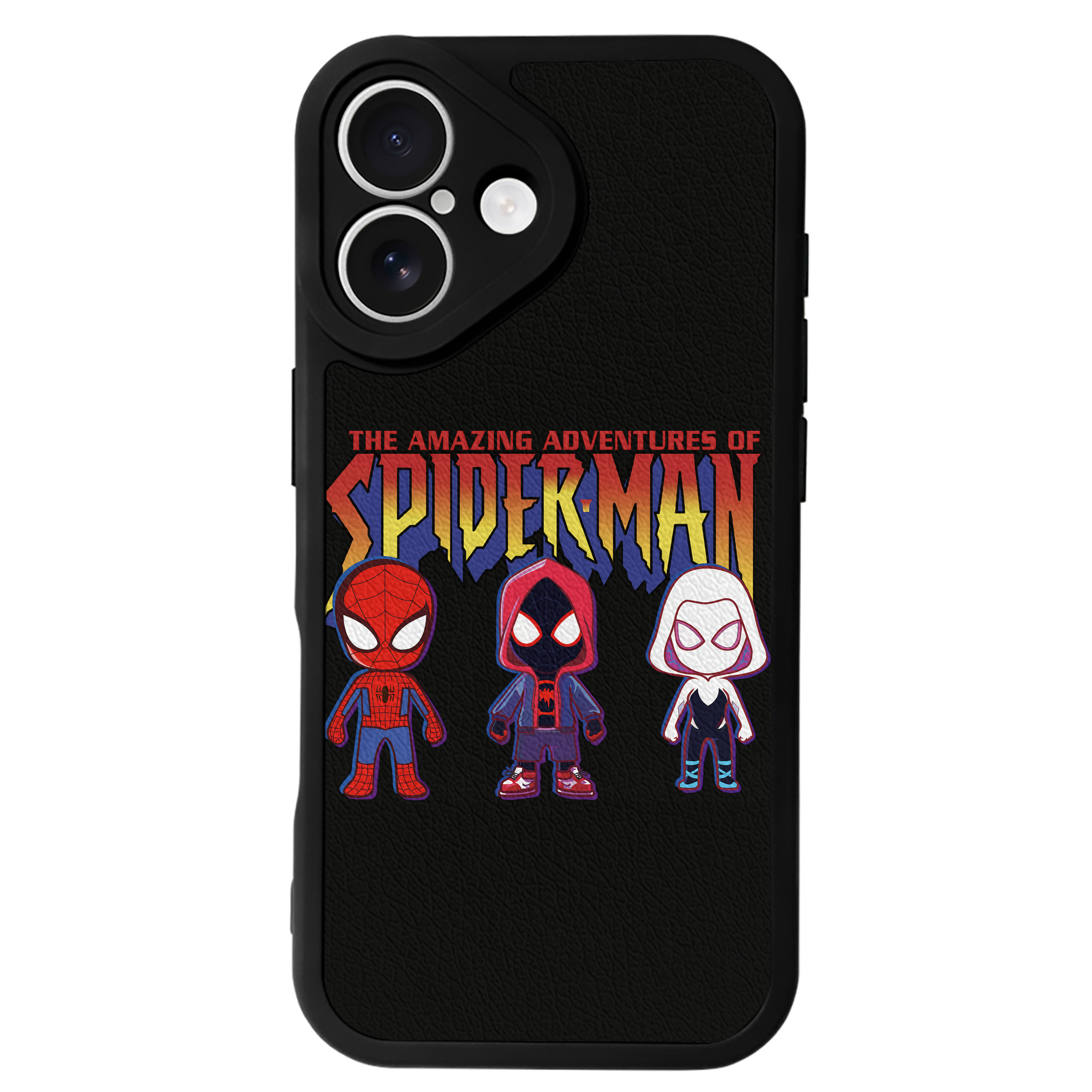 Spider Man スパイダーマン 【iPhone 16シリーズ対応】シリコンスマホケース（レザー調） 材質：シリコン